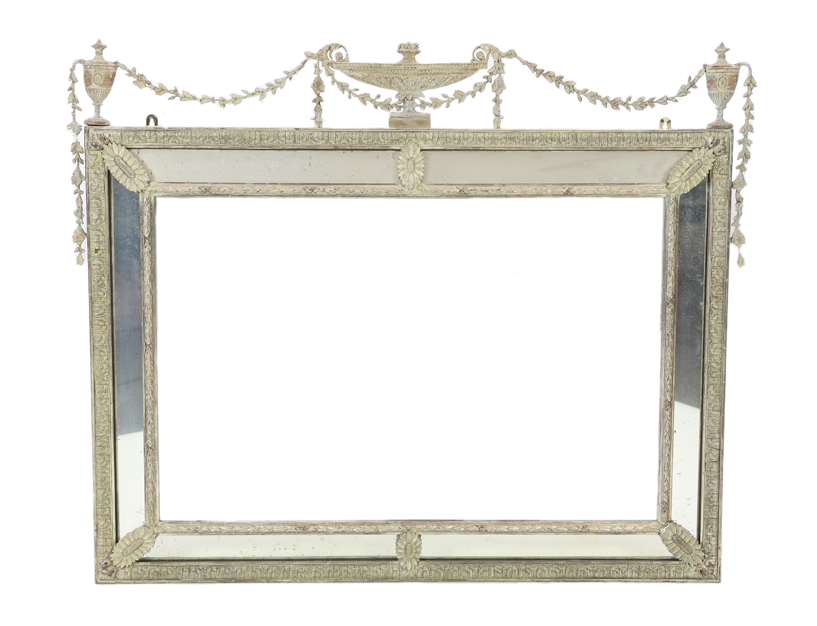 A 19th century style giltwood wall mirror, width 146cm, height 118cm